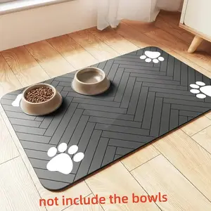 Waterproof Pet Feeding Mat - Absorbent Placemat for Dog & Cat Bowls