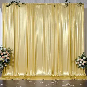 10x10ft  Sequin Backdrop Curtains -Heavy Duty  Photography Backdrops with Non-Shedding Glitter, Wrinkle-Free Stage Drapes for Wedding/Christmas/Studio Shoots (5x10ft 2 Panels)