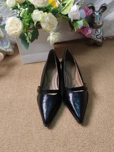 Women's French Vintage Mary Jane Shoes, Spring 2026 New Buckle Detail High Heel Pumps, Square Toe PU Leather, Elegant Comfortable for Work and Parties, Formal Heels