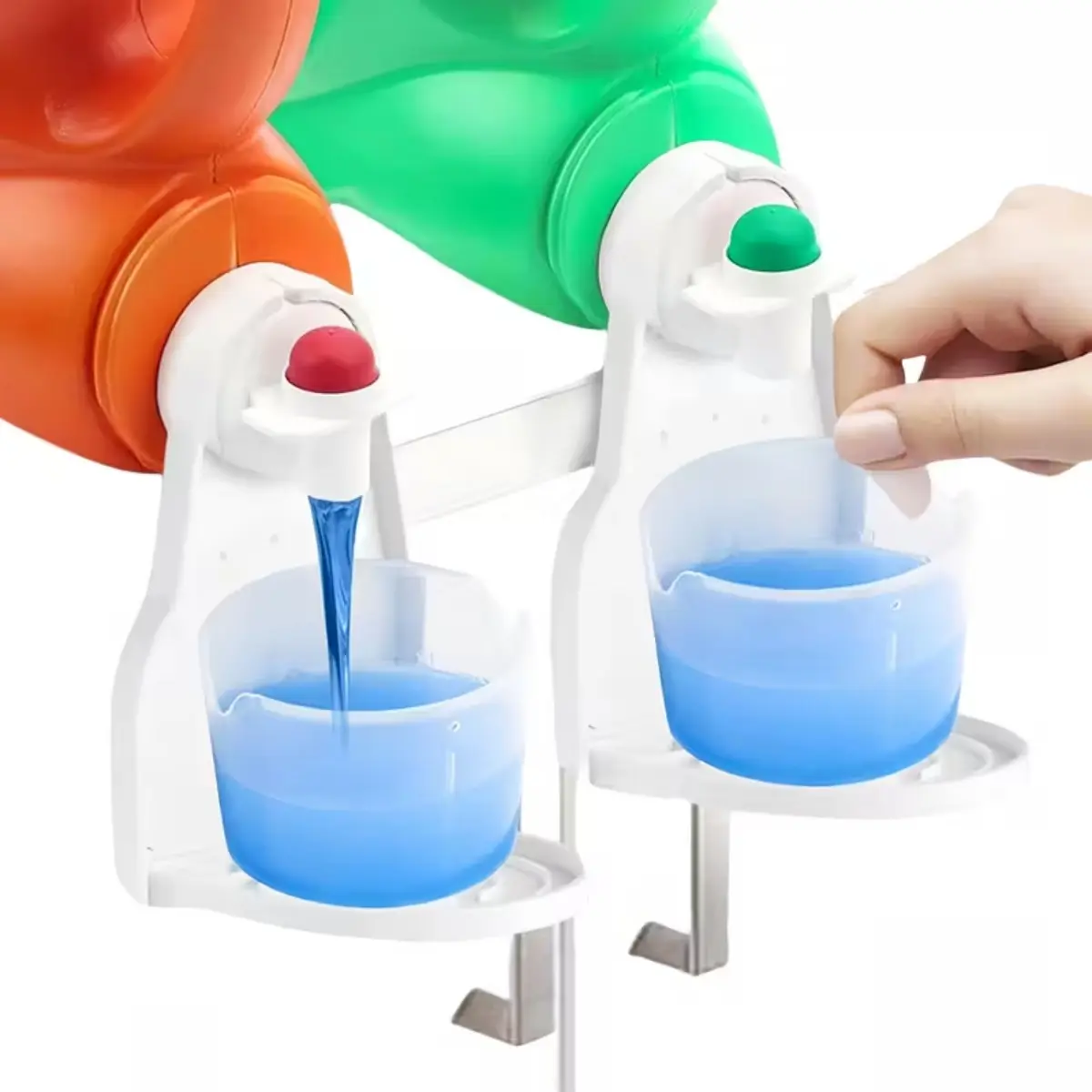2pc laundry detergent cup holders (cups not included), laundry detergent drip catcher, suitable for liquid laundry detergent, say goodbye to mess and spills, keep your washing machine, dryer, and laundry room floors clean and tidy.