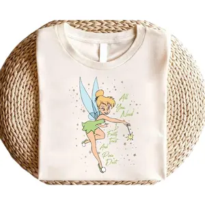 Tinkerbell Princess Neverland Comfort Color Cotton Shirt, Matching Family Shirt, Magic Kingdom Cotton Graphic Shirt