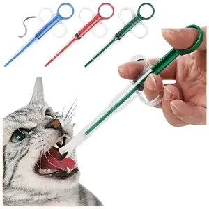 Dual-Use Pet Medicine Syringe with Soft Tip for Cats and Small Animals, Easy Pill Dispenser, Durable Plastic Design