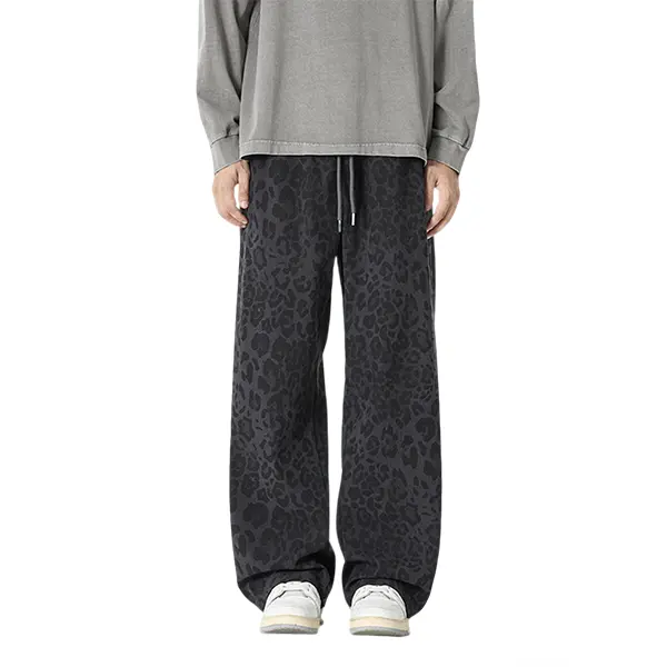 Leopard print dark gray