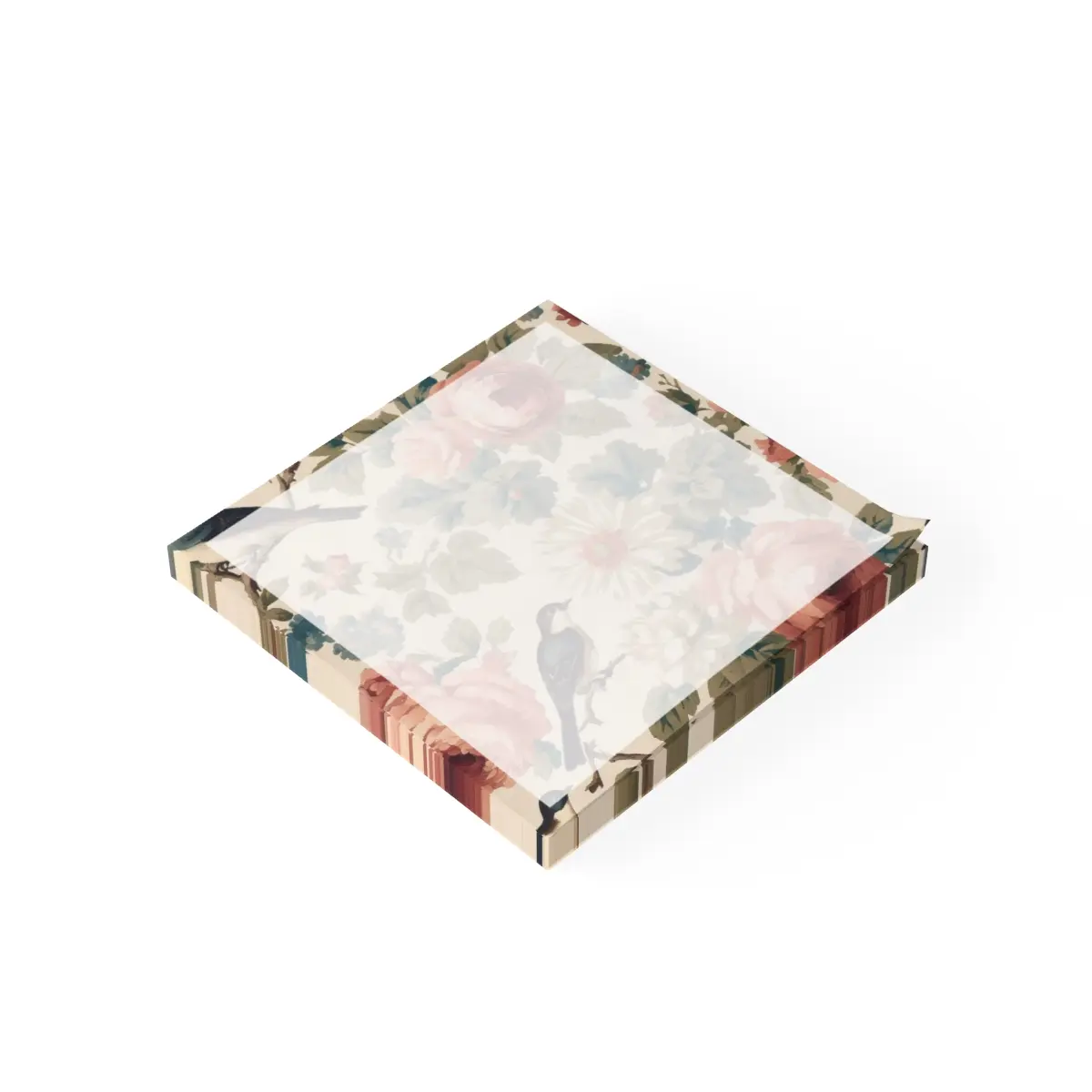 Birds and Florals Post-it® Note Pad, 3x3 or 4x4 Designer Sticky Notes