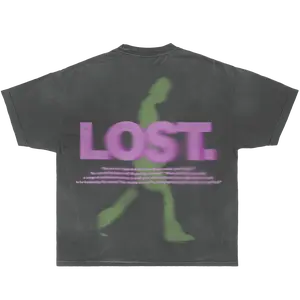 Neniom Lost Garment-Dyed T-Shirt Men's Summer Cotton Fabric Crew Neck Short Sleeve Oversized Relaxed Fit Casual Streetwear Tee Menswear Top