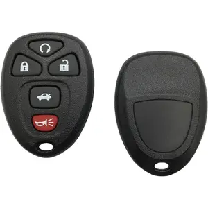 Remote Car Key Fob Cover Case Replacement fit for Buick Lucerne/Chevy Impala Monte Carlo/Cadillac DTS (OUC60270, OUC60221) Keyless Entry Key Fob Shell (5 Button A)