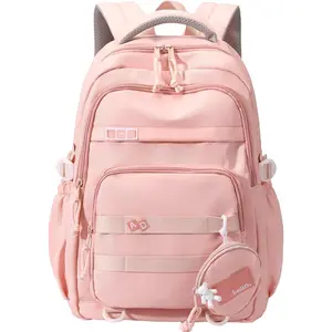 DAKIMOE Large School Backpack for Girls Boys Lightweight Spacious Kids Bookbag with Multiple Pockets for Middle School College