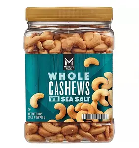 Member's Mark Roasted Whole Cashews with Sea Salt, 33 oz. Snack Protein Pack Natural Nut