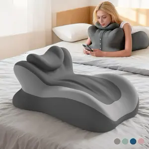 Memory Foam Prone Pillow, Soft Fabric, Ergonomic Bed Pillow, Multi-Angle Backrest, Scientifically Designed Body Support