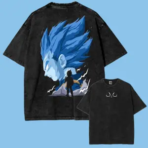 Vegeta Oversized T-Shirt Dragon Ball Anime Featuring Bold Saiyan Art
