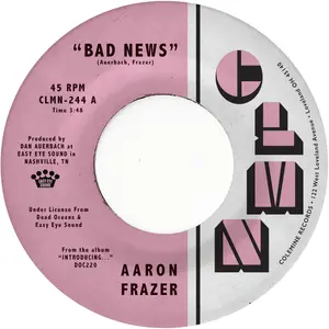 Aaron Frazer - Bad News / Done Lyin' - Grey  [7-INCH SINGLE VINYL RECORD] Colored Vinyl, Gray