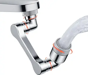 1440° Swivel Sink Faucet Extender - Universal Kitchen Sprayer, 2 Flow Modes, 1080°+360° Rotatable Sink Aerator Extension, Swivel Multifunctional Robotic Arm for Kitchen/Bathroom