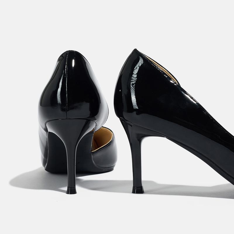 Comfortable, simple and elegant temperament women's singles shoes side empty slim heels women's high heels women's shoes