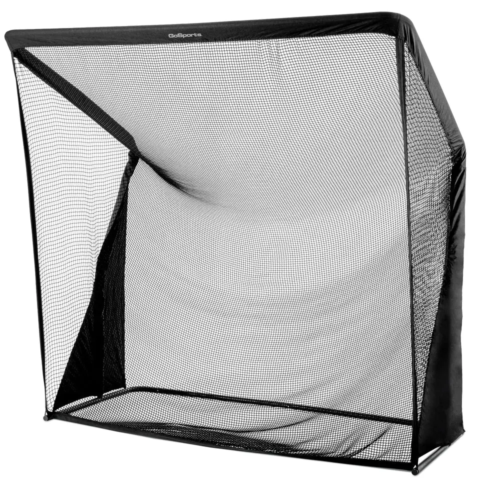 GOSPORTS 8' x 8' Elite Golf Net with LoftGuard, Steel Frame, Easy Assembly, Indoor Polyester Landing Net Golf Training Equipment