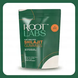 Root Labs Pure Himalayan Shilajit Gummies 120 PCS Wrapped Chewables with KSM-66 Ashwagandha & Herbs No Added Sugar 1 Month Pack Edible Supplement