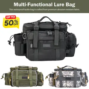 Portable Fishing Gear Organizer Wear Resist Outdoor Fishing Reel Bait Box Large Capacity Hunting Storage Tackle Bags Camping Picnic Cycling Backpack NEW