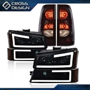 CROSSDESIGN LED DRL HEADLIGHT LAMPS TAIL LIGHTS Fit For 03-07 SILVERADO