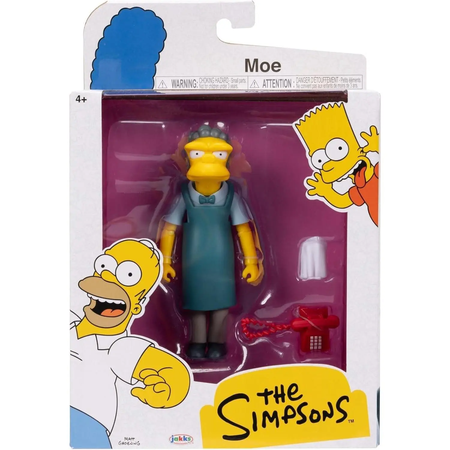 JAKKS Pacific The Simpsons Moe Szyslak 5in Action Figure Collectible Toy