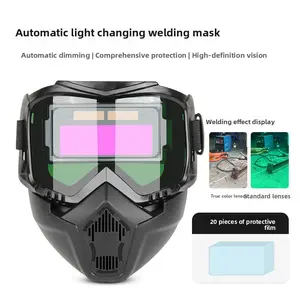 Head-mounted Harley automatic variable light welding mask anti-glare welder protective mask removable split welding cap