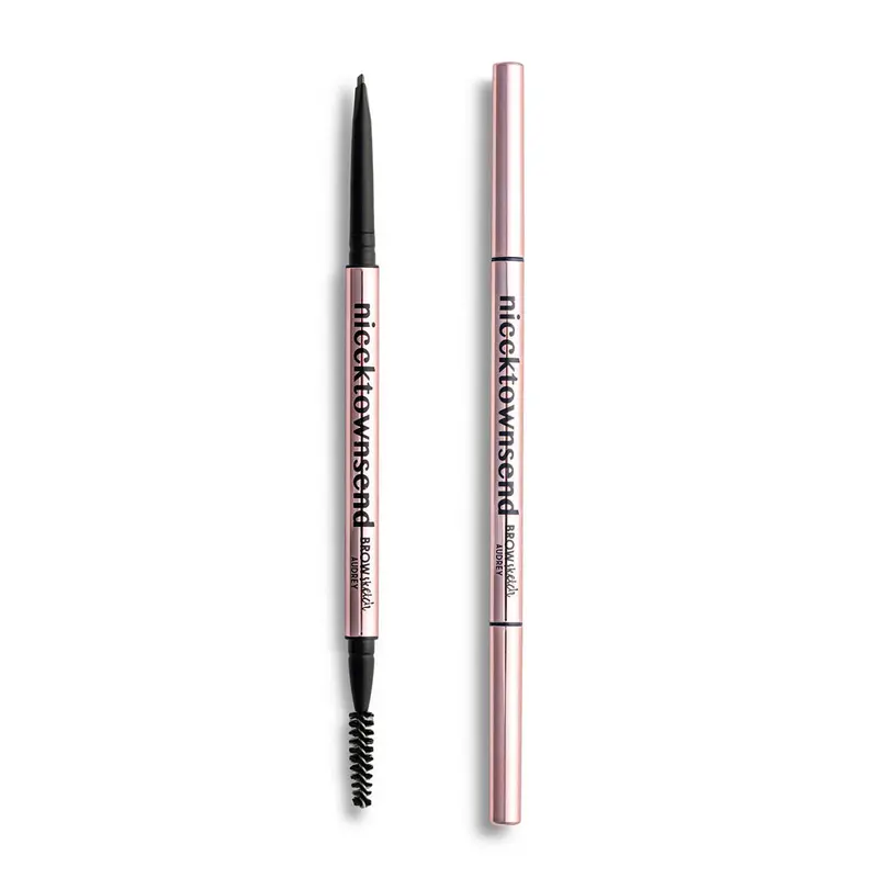 Nicck Townsend BrowSketch Pencil - Retractable Trilateral Tip for Thin Medium & Wide Strokes with Grooming Brush - 15G Makeup Cosmetic