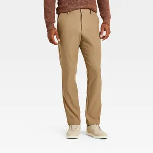 Men's Modern Slim Straight Fit Trousers - Goodfellow & Co Tan XXL