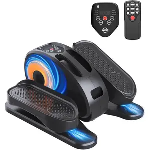 Under Desk Elliptical Machine, Ellipse Leg Exerciser for Seniors - Portable Seated Pedal Exerciser with 12 Adjustable Speeds & Remote Control, Quiet & Compact for Home Office Use