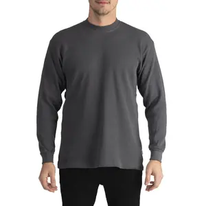 Pro Club Men's Heavyweight Cotton Long Sleeve Thermal Shirt - Graphite - Small