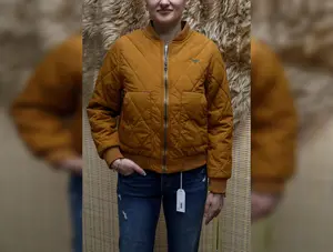 Back to Me Camel Quilted Bomber Jacket