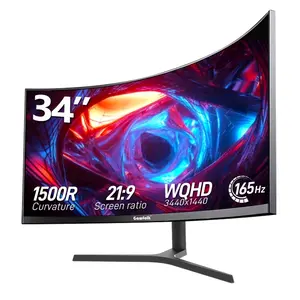 Gawfolk 34 Inch Curved Gaming Monitor 165hz Ultrawide, WQHD 3440x1440, Screen PC Computer, 1500R,219