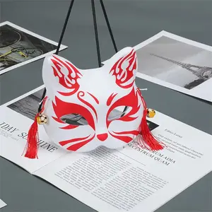 Cartoon Animal Design Fox Mask, 1 Count Random Color Half Face Mask, Luminous Trend Mask, Outdoor Leisure Equipment for Halloween & Cosplay