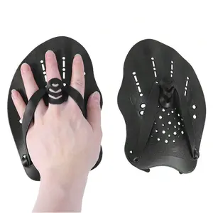 Adjustable Silicone Swim Gloves for Men Women Kids, Streamlined Webbed Design, Ideal for Swimming Training & Hand-Paddling Assistance