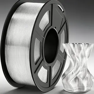 Transparent Long Fiber Petg Filament 1.75 Mm, Transparent Petg 3D Printer Material, 250g Fine Thread, Dimensional Accuracy ±0.02 Mm