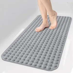 Bath Tub Shower Mat Non Slip, Bathtub Floor Liner Mats for Inside Shower Bathroom, Suction Cups and Drain Holes for Feet Scrubbing, Machine Washable, Soft