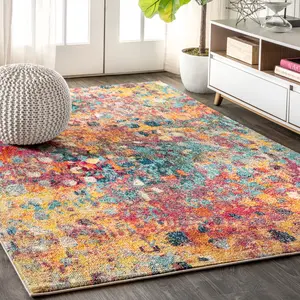JONATHAN Y Contemporary POP Modern Abstract Indoor Area Rug; for Living Room, Kitchen, Bedroom, Dining Room, Office