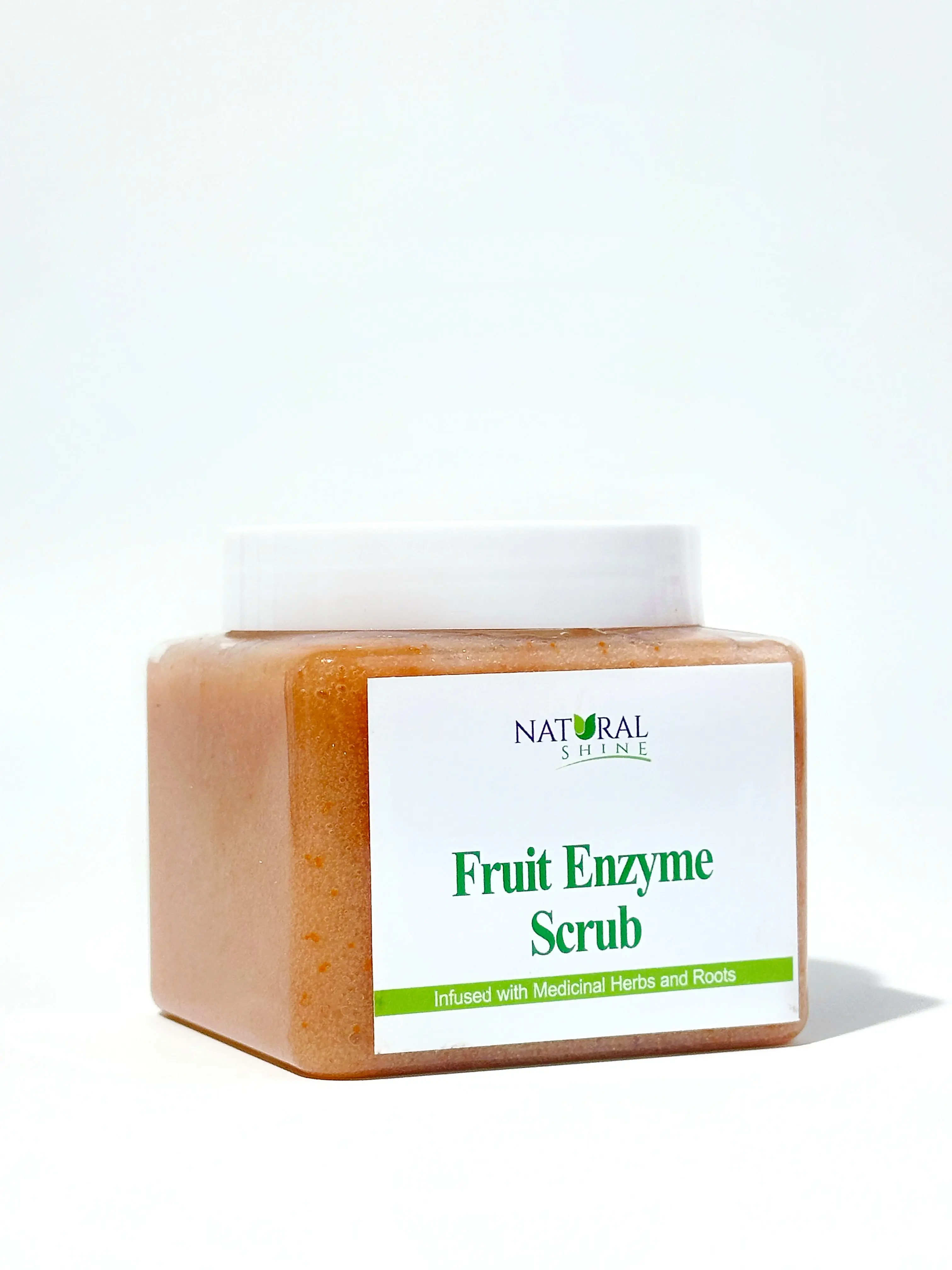 Natural Shine Fruit Enzyme Scrub - Luxurious Body Polish with Exfoliating Enzymes for Smooth Radiant Skin Care Infused with Medicinal Herbs and Roots