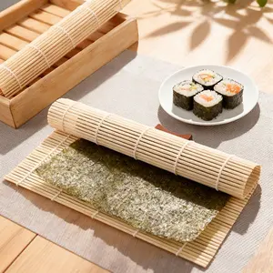 2pcs Bamboo Japanese Sushi Molds, Reusable Square Shaped Bamboo Sushi Press, Suitable for Rice Ball Making, Nori Sheets, Temari Sushi, Onigiri Lunchboxes