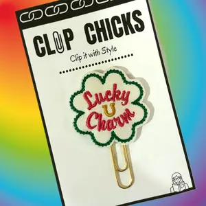 Lucky Charm Novelty Paper Clip - Fun Bookmark, Planner Clip, Journal Accessories for St. Patrick's Day - Unique Gift under $5