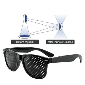 Unisex Pinhole Glasses Anti-Myopia AstigmatismGlassesMen's Women's Vision Improvement StrabismusCorrectionFatigue Glasses correction eye fatigue astigmatism black men lightweight eyewear vintage sunglass for eyestrain anti-eye strain