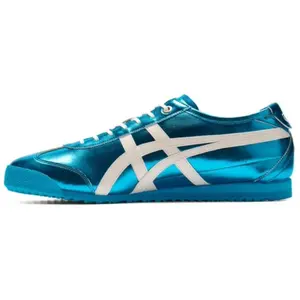 Onitsuka Tiger Mexico 66 SD Low-Top Metallic Blue Casual Sneakers for Men and Women Trending Shoes, House White Official Shoes to Get / Maison Mihara