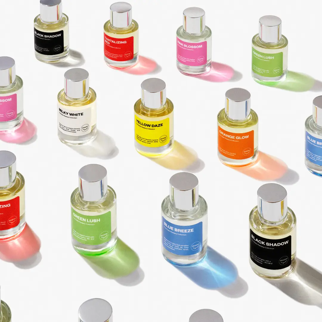 Color Collection, Dossier Originals, Eau de Parfum, 50ml, Yellow Daze, Blue Breeze, Pink Blossom, Milky White, Tantalizing Red, Orange Glow