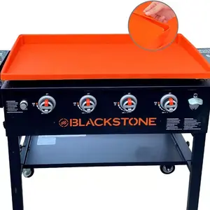 1 Piece Upgrade Large 36-Inch Grill Mat, Silicone Edge Design, Protects From Rodents, Insects, Debris, Rust, Fits Blackstone Grill, Holds Tools, Grill Accessories