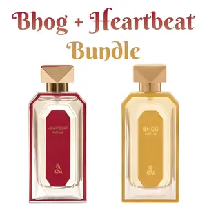 Bhog Heartbeat Bundle | Bhog Unisex | Heartbeat Women | 100 ML (3.4 FL OZ) Parfum By Kisa Bhog Heartbeat Bundle | Bhog Unisex | Heartbeat Women | 100 ML (3.4 FL OZ) Parfum By Kisa