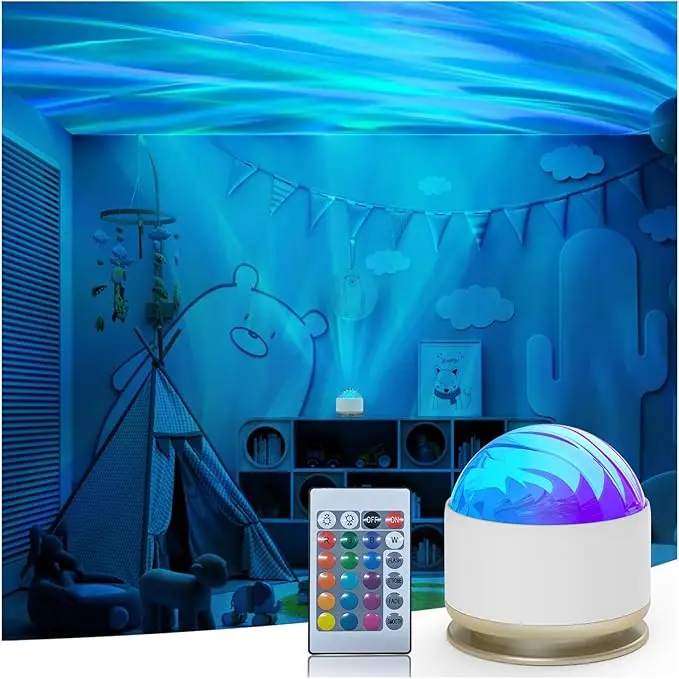 New Deal - Northern Lights Projector, 16 Light Color Aurora Night Light Projector for Bedroom, Remote Galaxy Light Projector, Dimmable Mood Lighting with Memory Function for Playroom Kids Teen Girl Gift