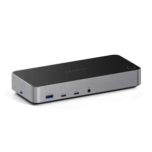 Satechi 13 in 1 Triple 4K USB C Docking Station, 100W Charging, 2 DP, 3 HDMI, 2 USB C, 3 USB-A, Gigabit Ethernet, and Audio Jack for Mac/Windows, MacBook Air/Pro, DisplayLink Required Workstation