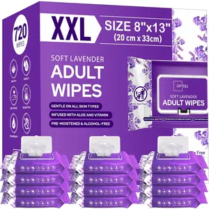 OPTEEL Adult Wet Washcloths Wipes Lavender Scented