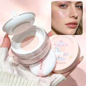 High-End Peach Pearl Powder, Fine and Transparent, Long-Lasting Makeup, Oil Control, Antioxidant, Natural Glow, Conceals Flaws
