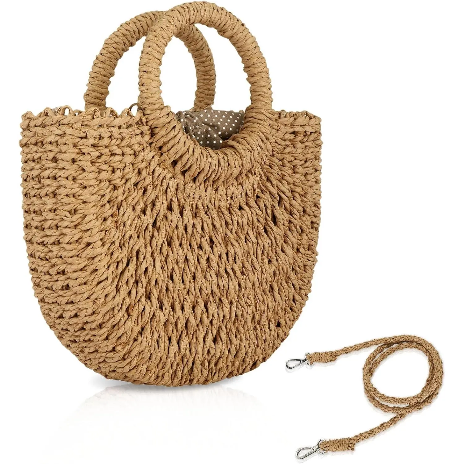 Straw Hobo Bags for Women Small Crossbody Bag Beach Purse Weave  Handbag Rattan