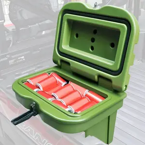 StarknightMT UTV Bed Box 6 GAL Waterproof Cargo Storage Compatible with Polaris General 1000 2016-2023 Ranger 1000 900 570 500 XP Ranger 1000 Accessories Parts SXS Tool Box