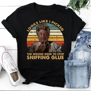 Looks Like I Picked The Wrong Week To Stop Sniffing Glue Vintage T-Shirt, Airplane 1980 Shirt, Dr Rumack Tee, Funny Movie Shirt