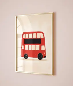 London Bus Wall Art Kids Room Decor Boys Room Bus Poster Gender Neutral Art Playroom Wall Decor Nursery London Decor